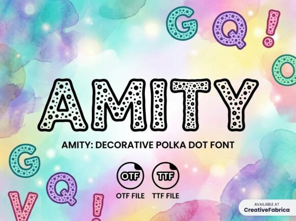 Amity: A Whimsical and Welcoming Display Font