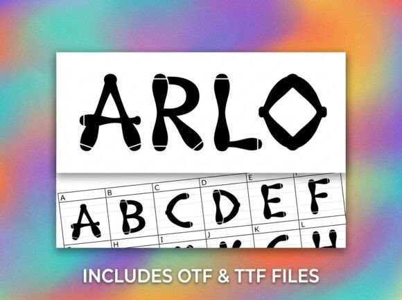 Discover the Artistic Elegance of Arlo: A Unique Decorative Display Font