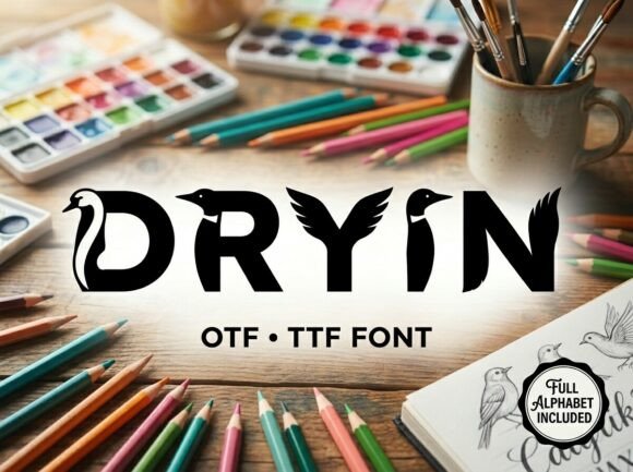 Elevate Your Visual Storytelling with Dryin: A Unique Blend of Typography and Nature