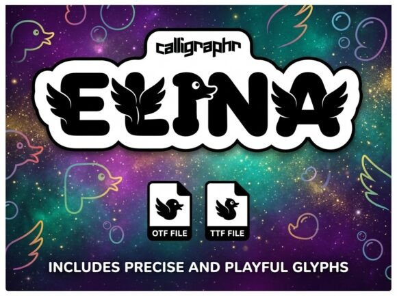 Elina: A Whimsical Display Font for Creative Projects