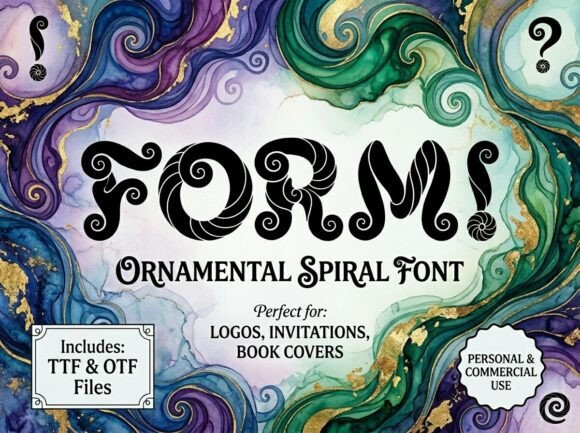 Formi: An Ornate Nautical Typeface for Creative Minds