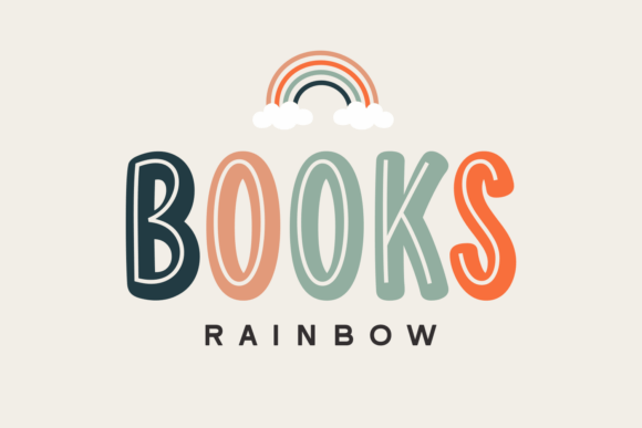 Immerse Yourself in the Vibrancy of Books Rainbow Font