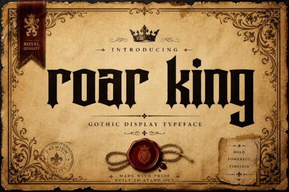 Roar King: A Bold Gothic Display Font for Dramatic Typography