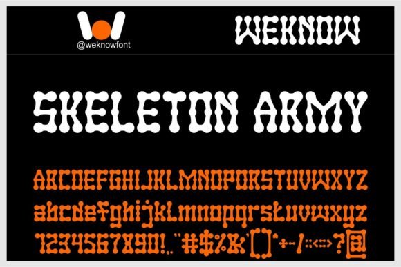 Skeleton Army: A Unique Blend of Gothic and Fantasy Typography