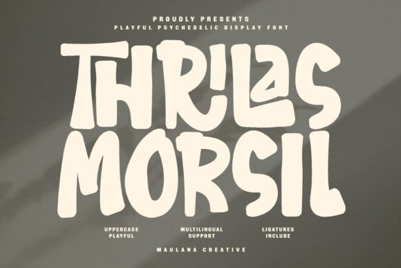Thrilas Morsil: A Groovy Display Font with Modern Flair