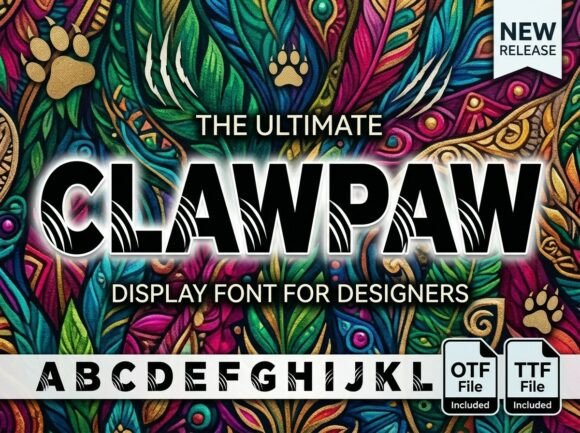 Unleash Creativity with Clawpaw: A Bold and Artistic Display Font
