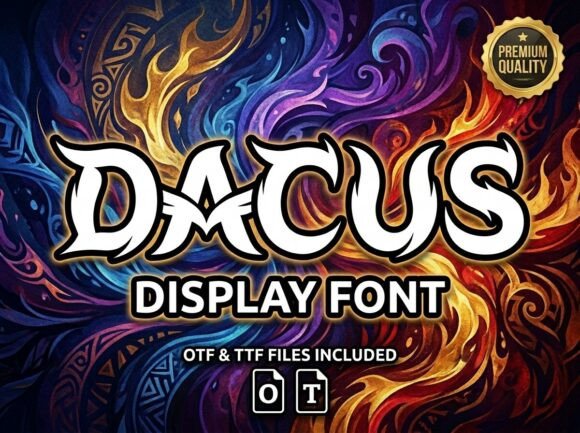 Unleash Power with Dacus: The Edgy Display Font